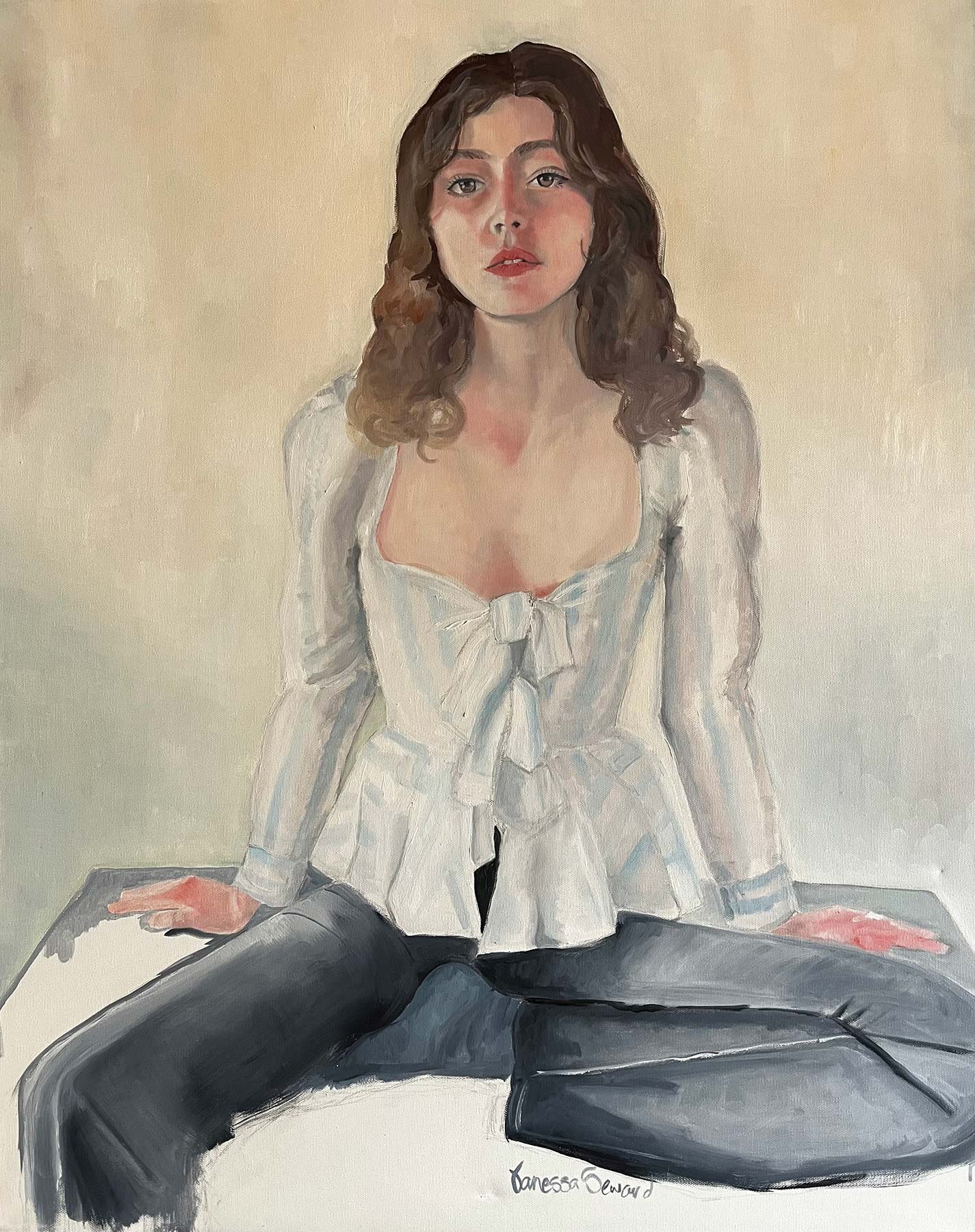 Peinture représentante le portrait d'Anna Prudhomme